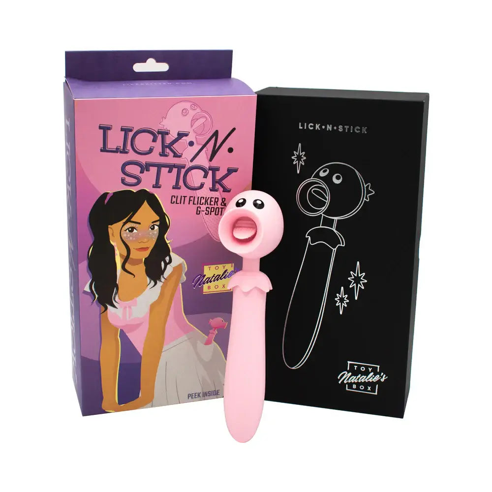Lick N’ Stick Clit Flicker & G - Spot Vibrator - Pink