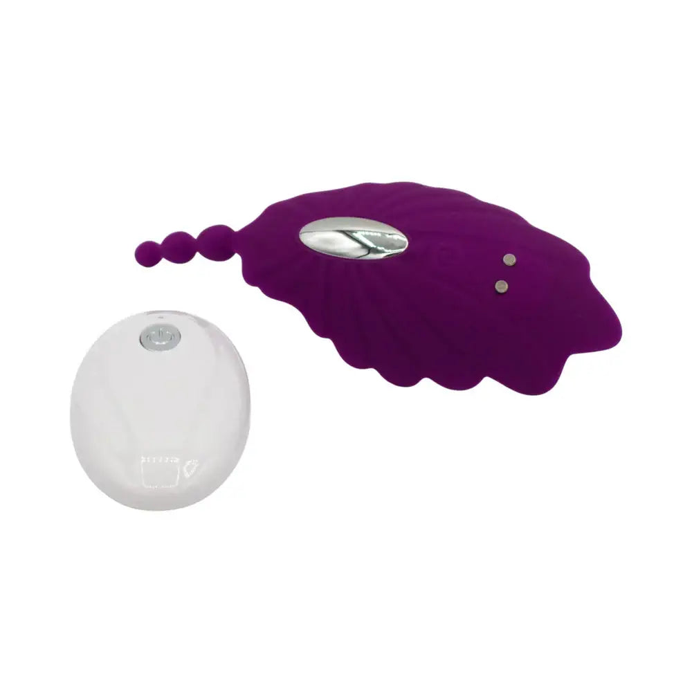 Shell Yeah! Remote Wearable Panty Vibrator - Purple