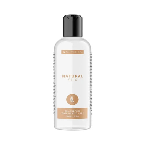 Me You Us Natural Slix Water-Based Lubricant – & Vegan 3.4 fl. oz. / 100mL