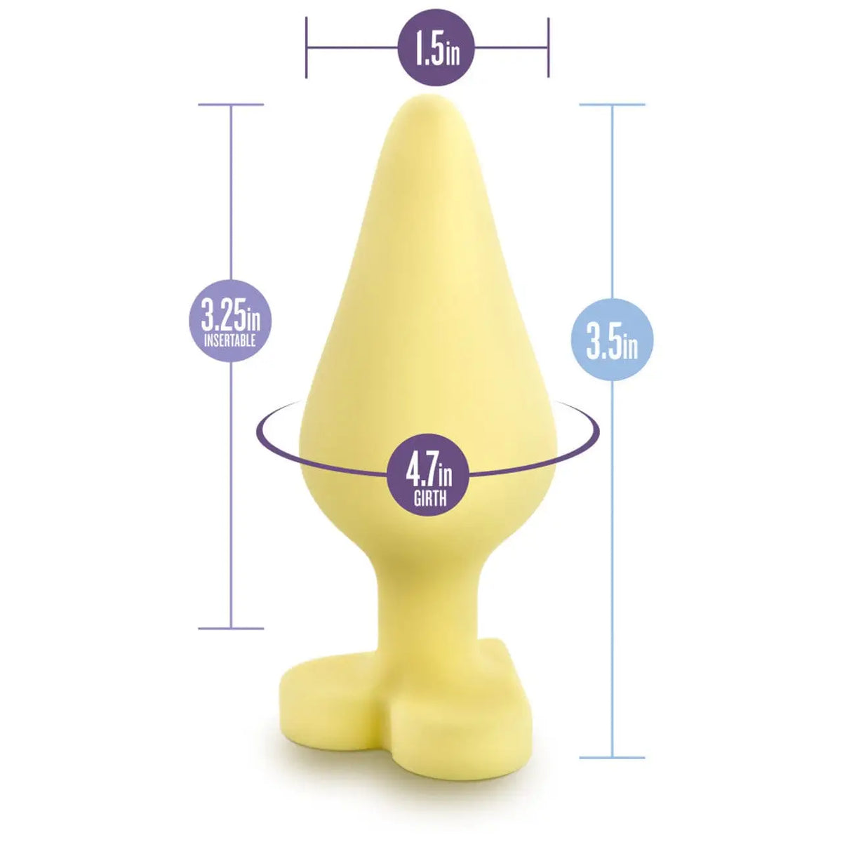 Naughtier Candy Heart Plugs by Blush Novelties - rolikBlush Novelties® Naughtier Candy Heart Plug Spank Me 3.5 Inch Yellow - Rolik®