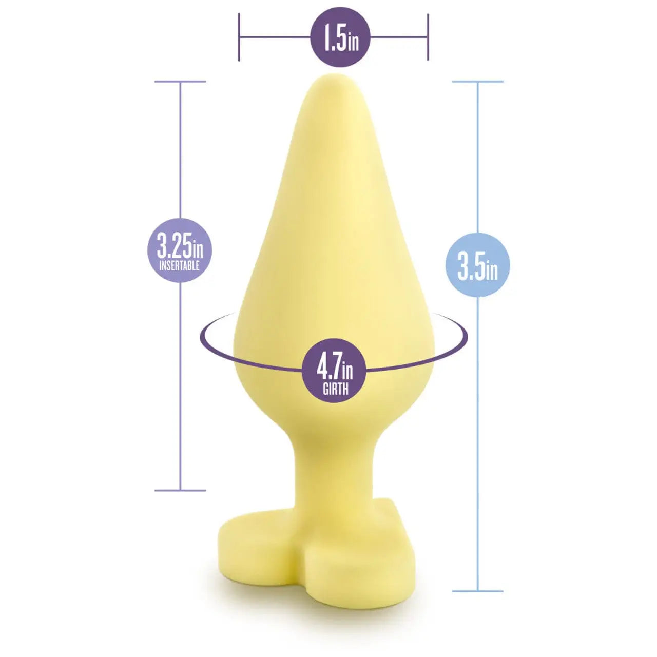 Naughtier Candy Heart Plugs by Blush Novelties - rolikBlush Novelties® Naughtier Candy Heart Plug Spank Me 3.5 Inch Yellow - Rolik®