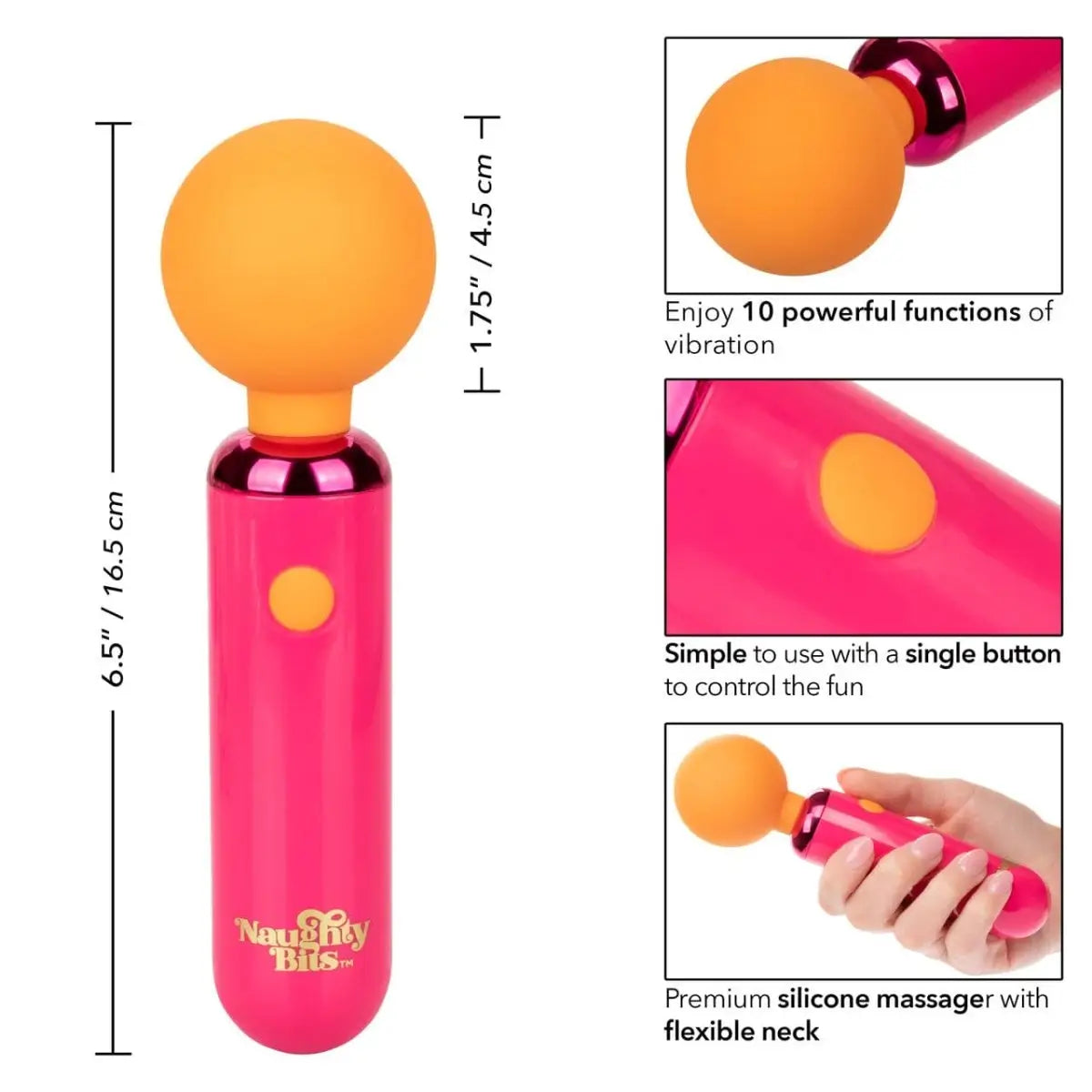 Naughty Bits® Home Cumming Queen™ Vibrating Wand - Rolik®