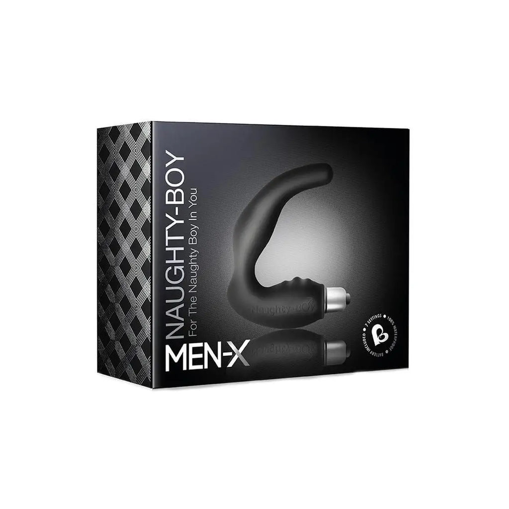 Naughty Boy Prostate and Perineum Stimulator - Black - Anal Probe