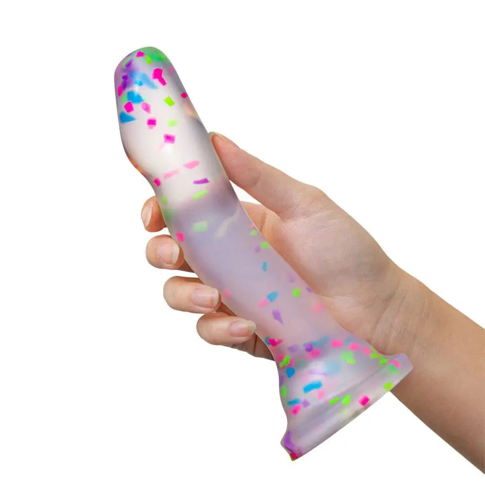 Neo Elite Hanky Panky Confetti Glow in the Dark Silicone Dildo - Rolik®