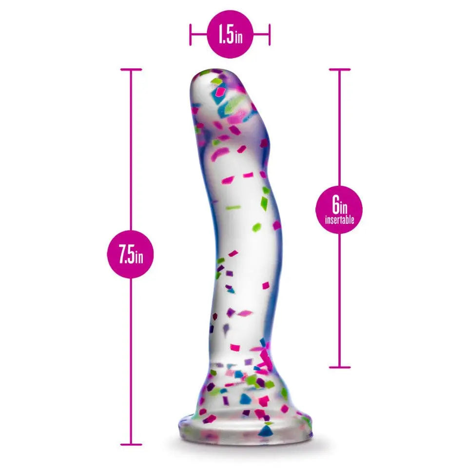 Neo Elite Hanky Panky Confetti Glow in the Dark Silicone Dildo - Rolik®