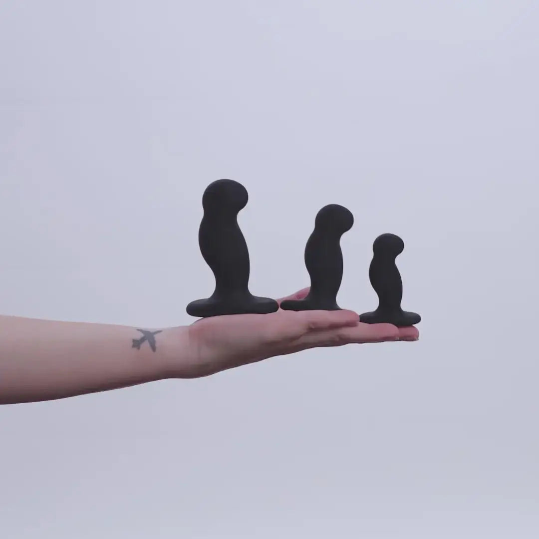 Nexus® G - Play Trio + Unisex Vibrator Multi - Size 3 - Pack - Black