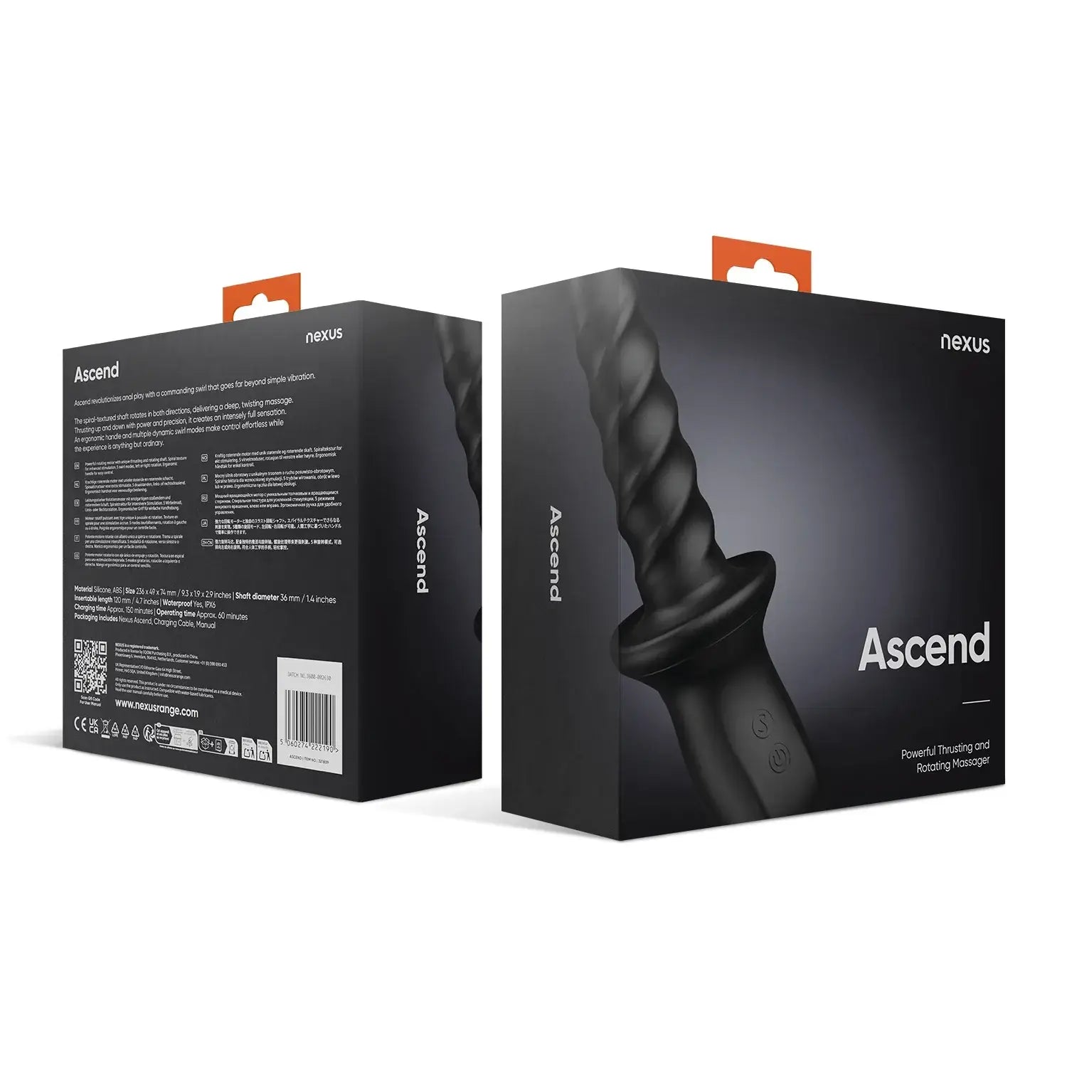 Nexus® Ascend Thrusting Rotating Massager Black