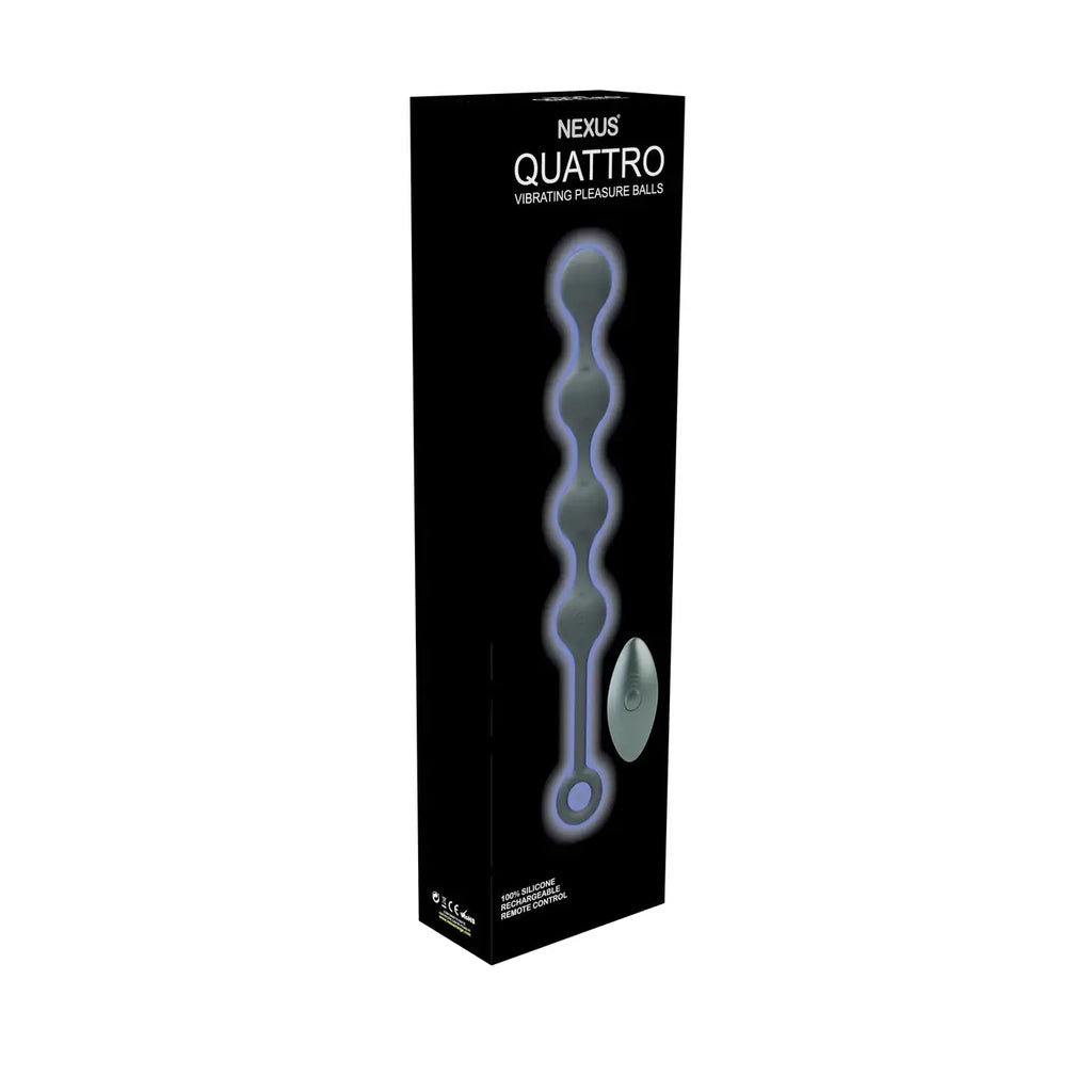 Nexus® Quattro Vibrating Anal Balls - Black - Beads