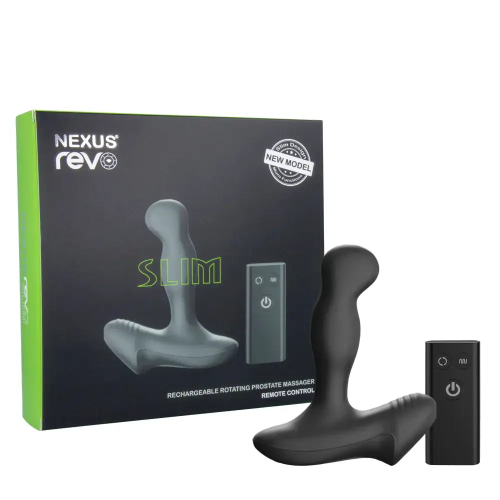 Nexus® Revo Slim Rotating Prostate Massager - Black - Anal Probe