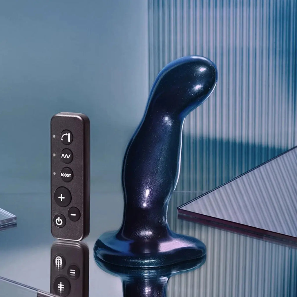 Nexus® Strap On Me Remote-Controlled Fingering & Vibrating Dildo Blue