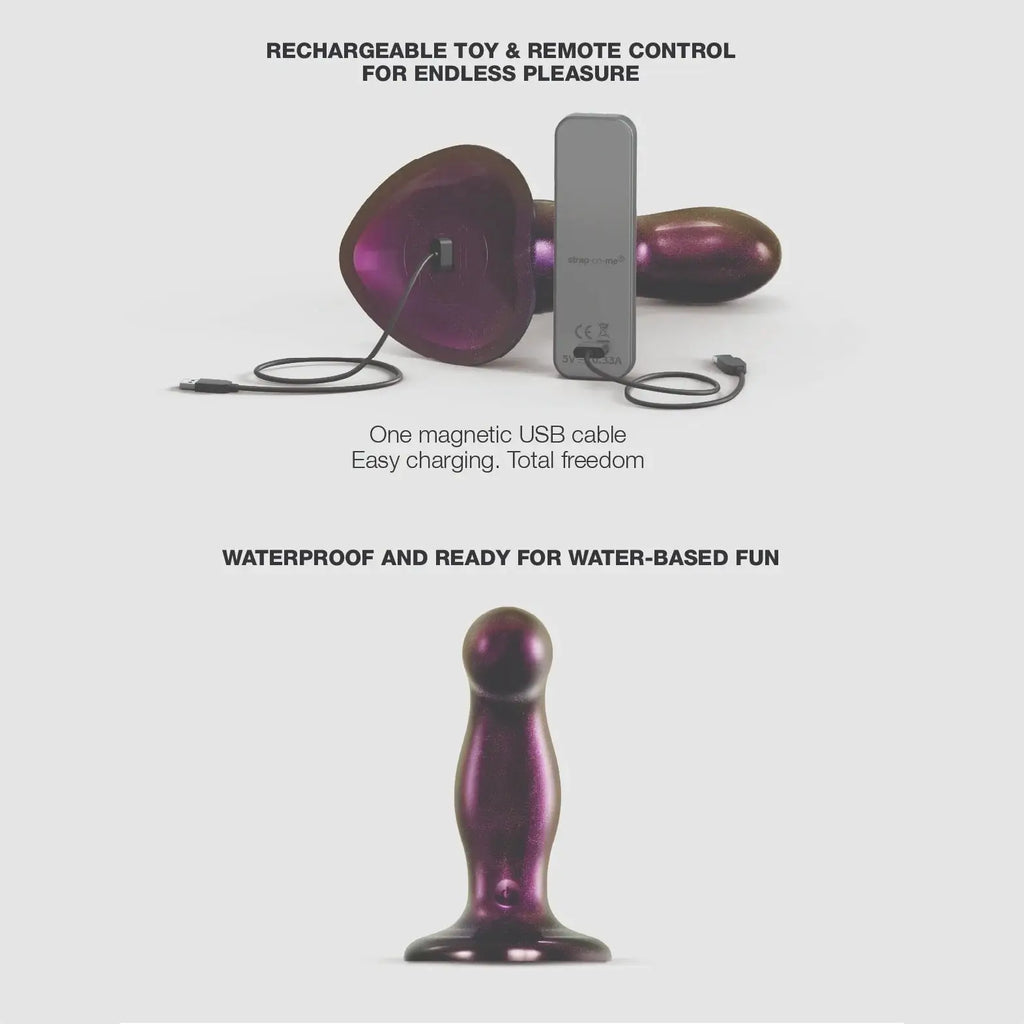 Nexus® Strap On Me Remote-Controlled Fingering & Vibrating Dildo Purple
