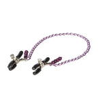 Nipple Play® Purple Chain Nipple Clamps - Rolik®