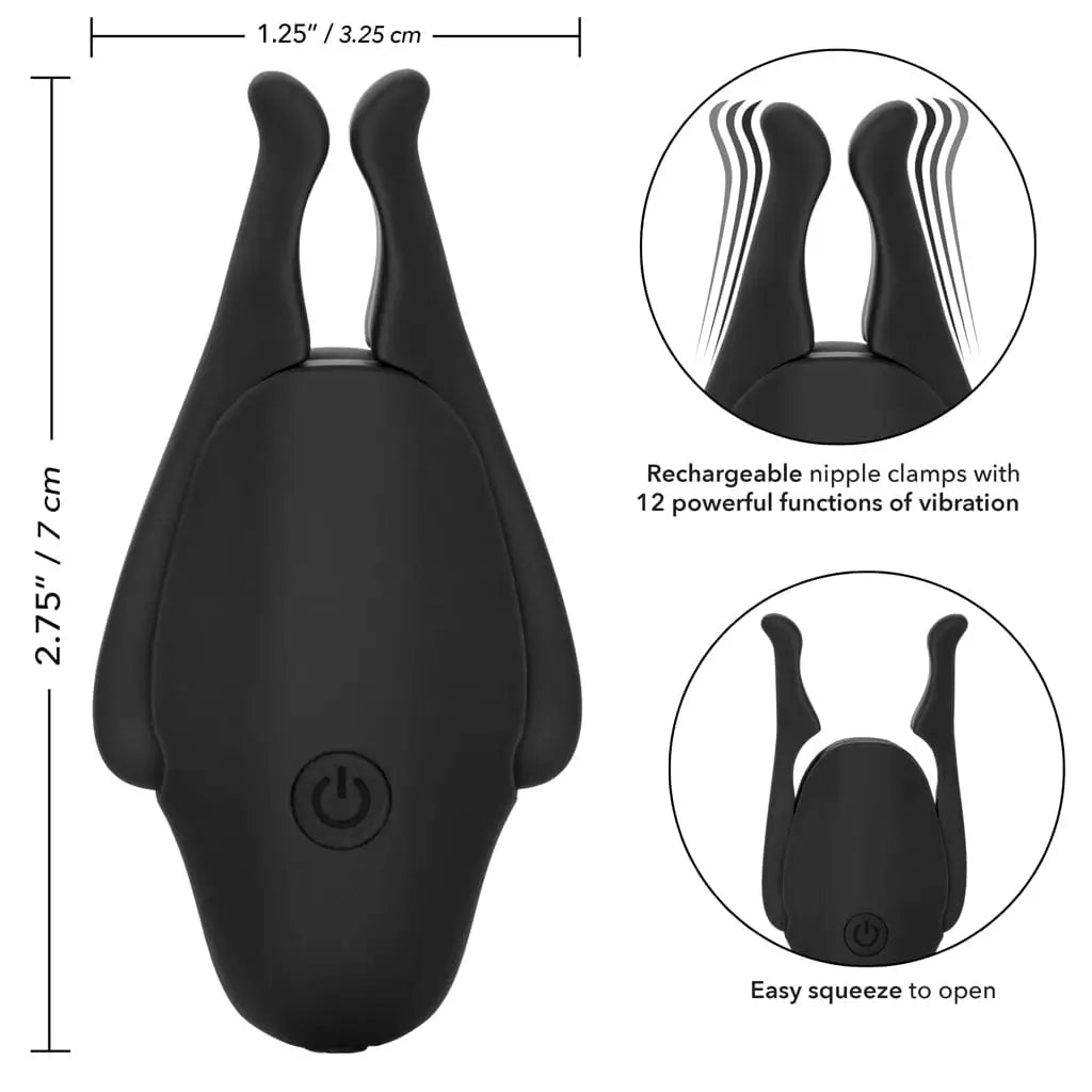 Nipple Play® Rechargeable Nipplettes® Vibrating Nipple Clamps - Rolik®