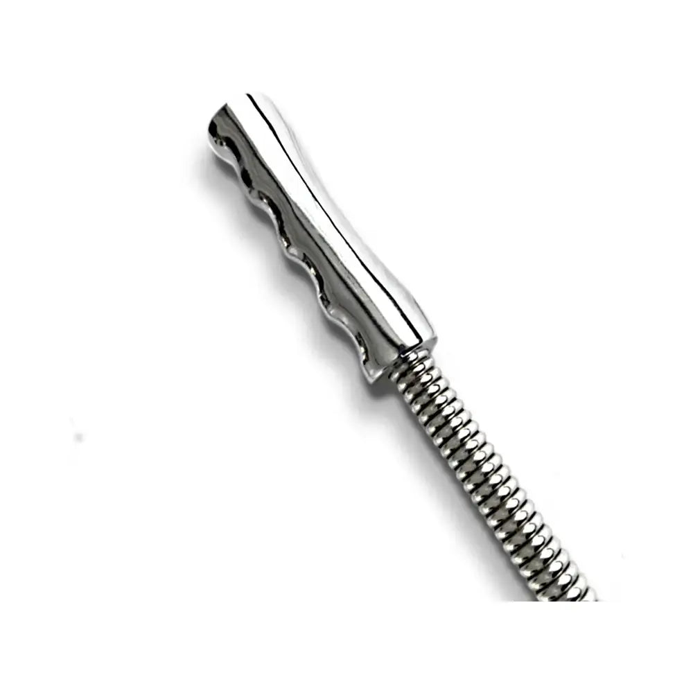 Nixie Flaming Heart Riding Crop Flogger - Silver