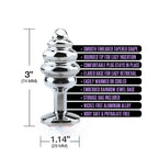 Nixie™ Honey Dipper Ribbed Metal Butt Plug - Rolik®