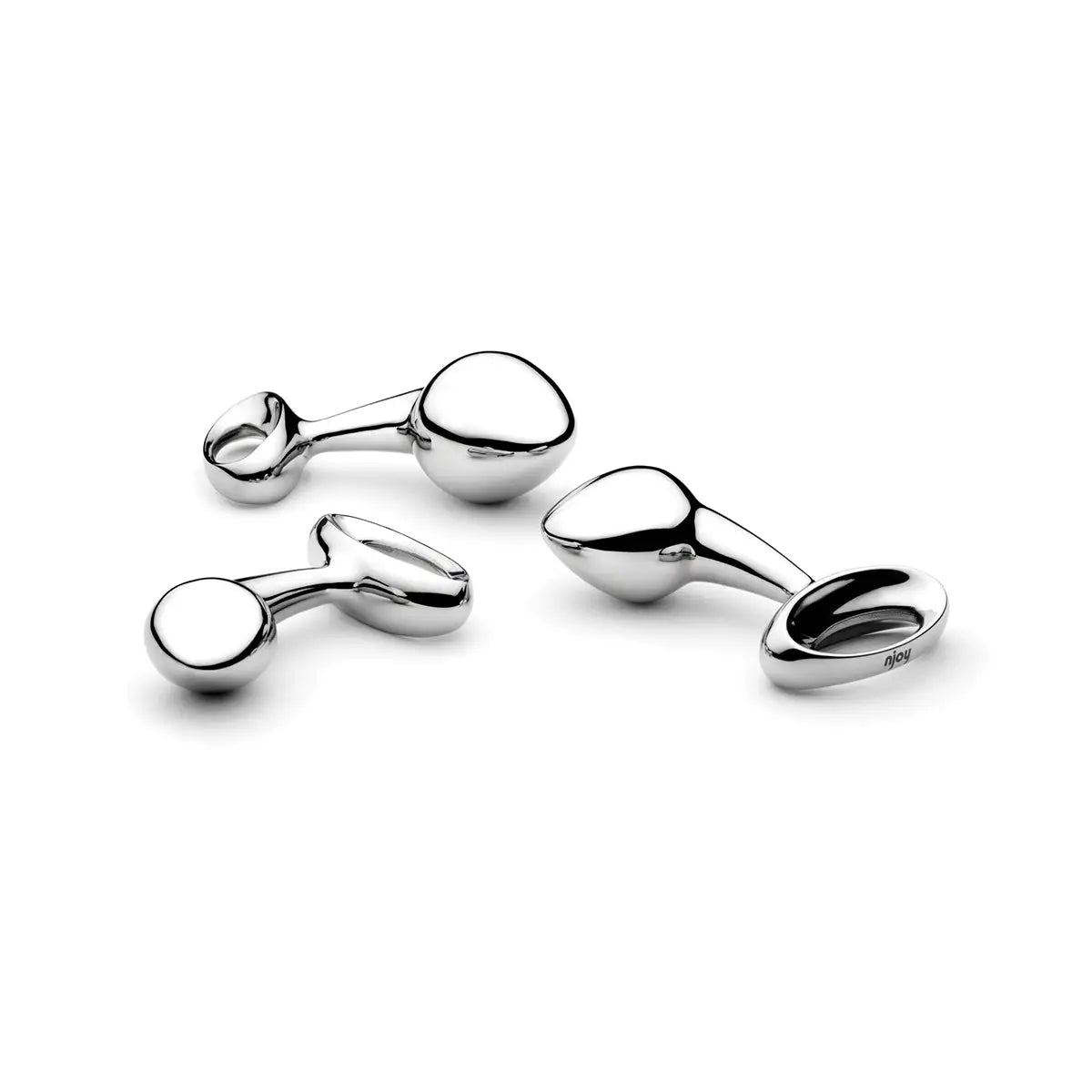 njoy Stainless Steel Pure Plug Large - Silver - Butt