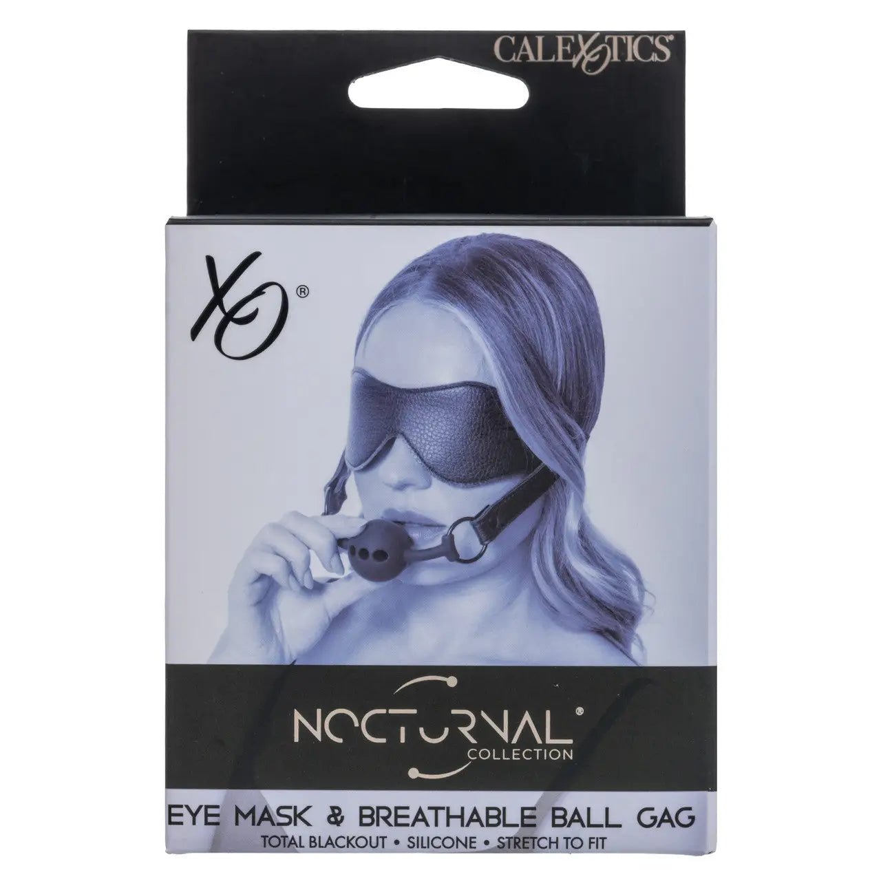 Black Nocturnal Collection Eye Mask & Breathable Ball Gag