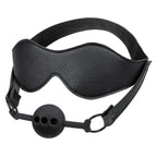 Black Nocturnal Collection Eye Mask & Breathable Ball Gag