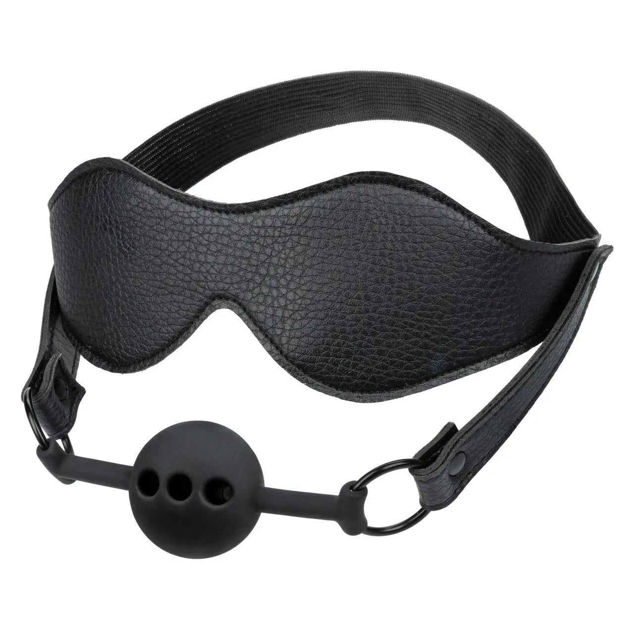 Black Nocturnal Collection Eye Mask & Breathable Ball Gag