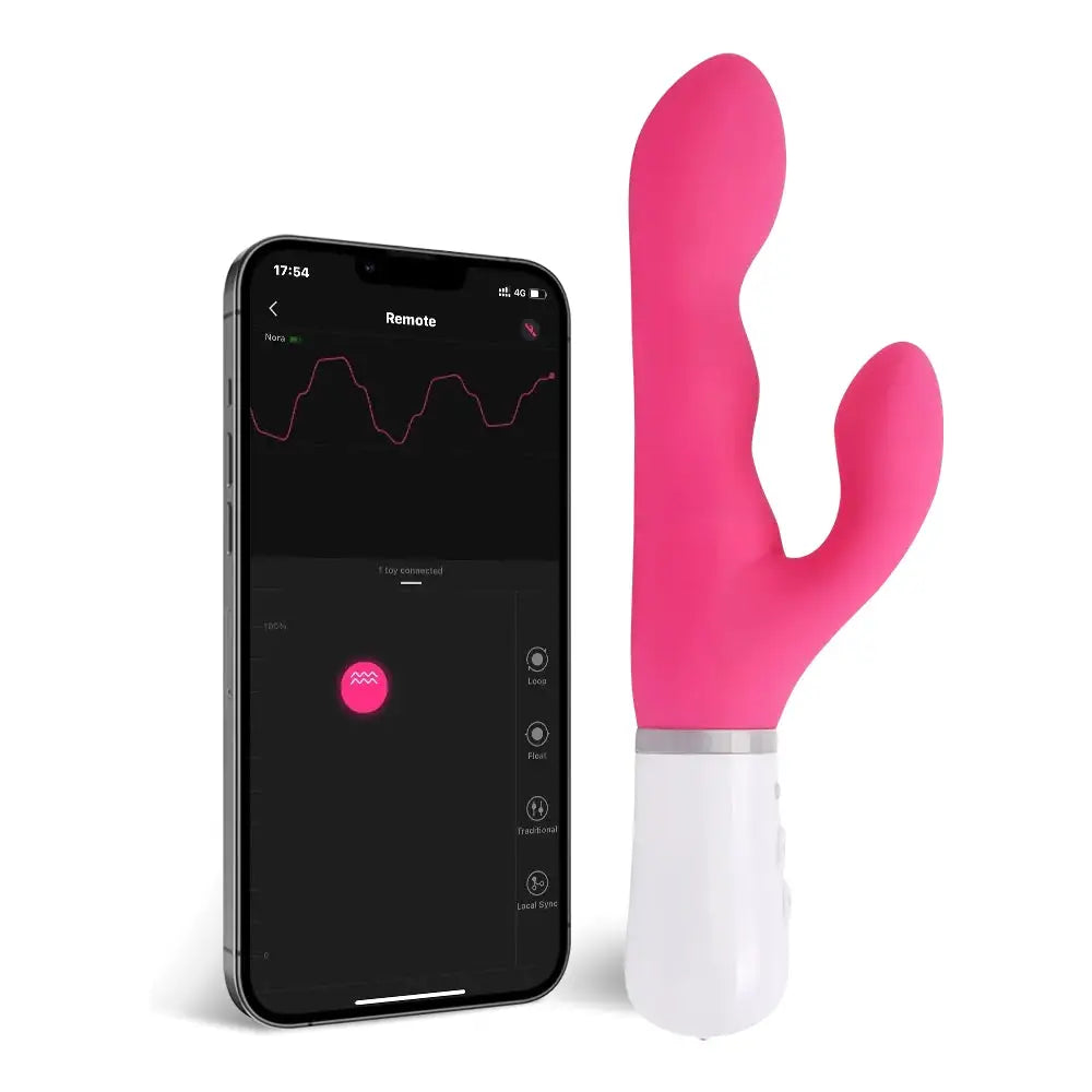 Hot Pink Nora Bluetooth Remote Long-Distance Rabbit Vibrator