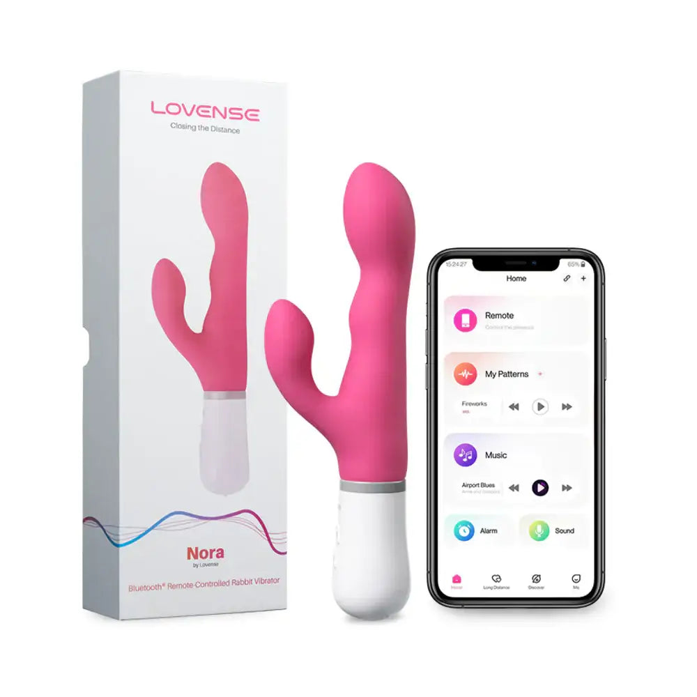 Hot Pink Nora Bluetooth Remote Long-Distance Rabbit Vibrator