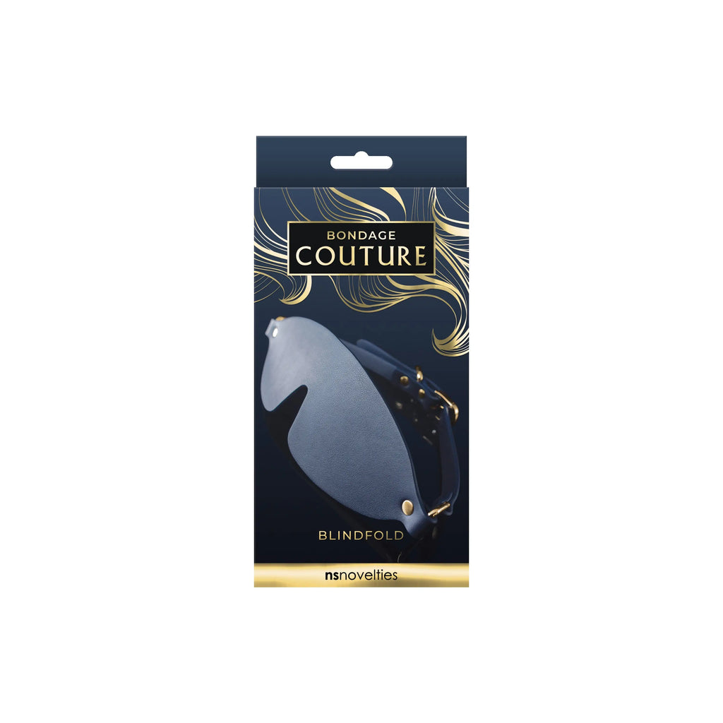 NS Novelties Bondage Couture Blindfold - Luxury BDSM Accessory Navy
