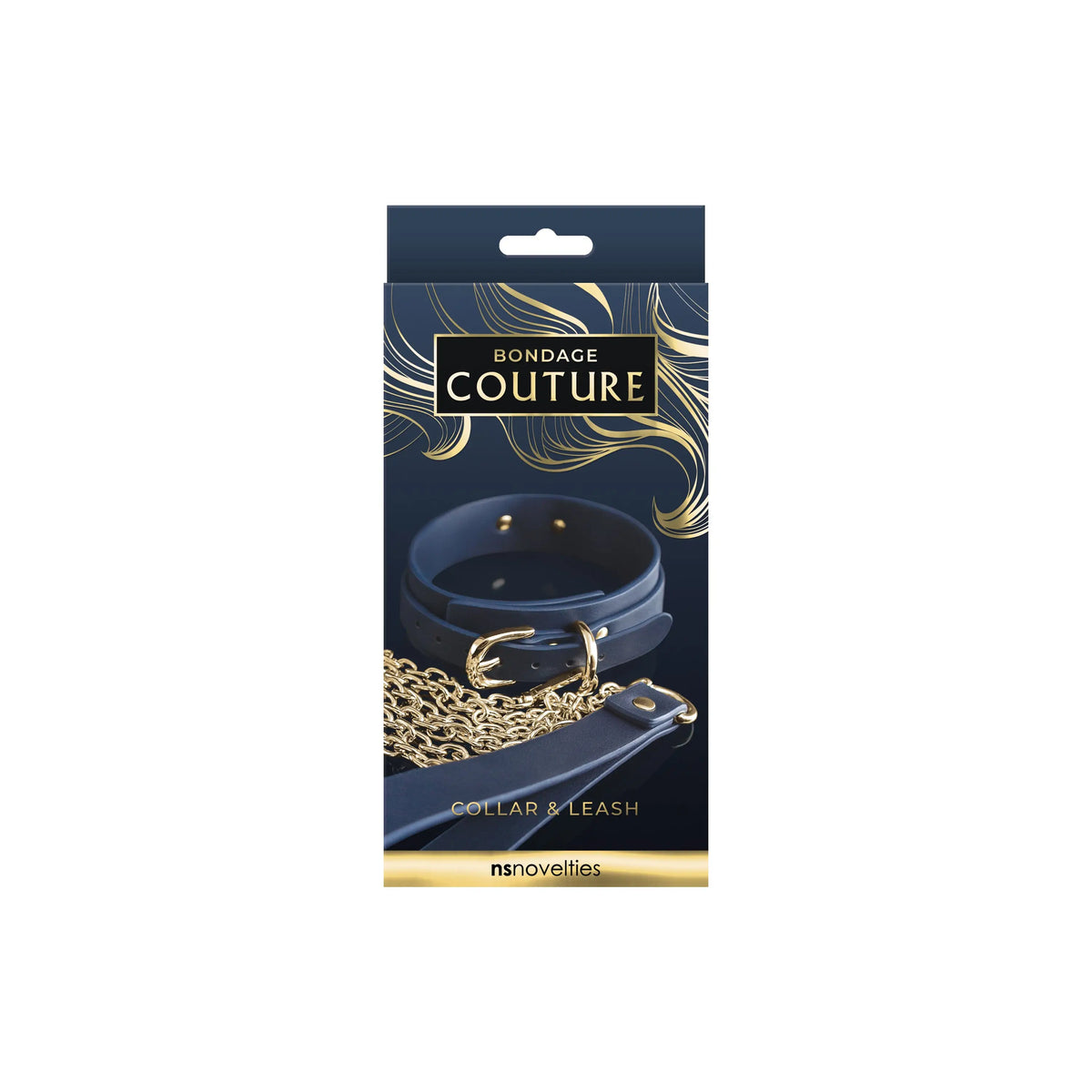 NS Novelties Bondage Couture Vinyl Collar & Leash Set