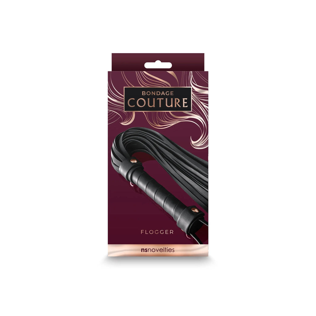 NS Novelties Bondage Couture Vinyl Flogger - Premium BDSM Impact Play