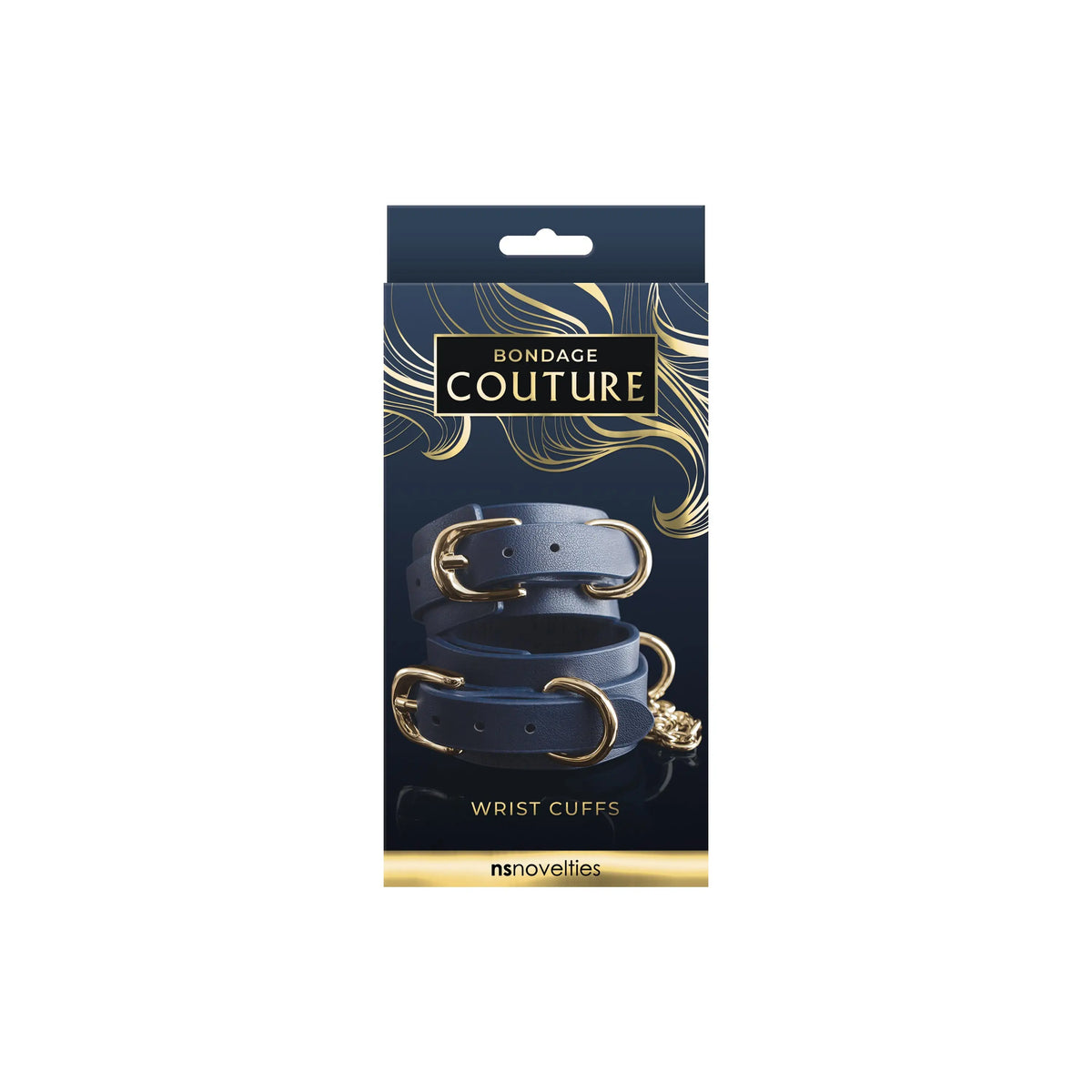 NS Novelties Bondage Couture Vinyl Wrist Cuffs - Premium Adjustable Restraints
