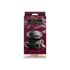 NS Novelties Bondage Couture Vinyl Wrist Cuffs - Premium Adjustable Restraints