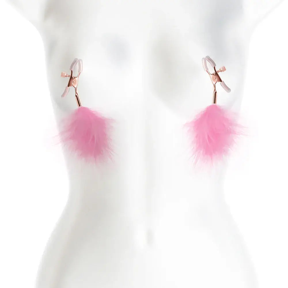 Bound Feather Nipple Clamps F1