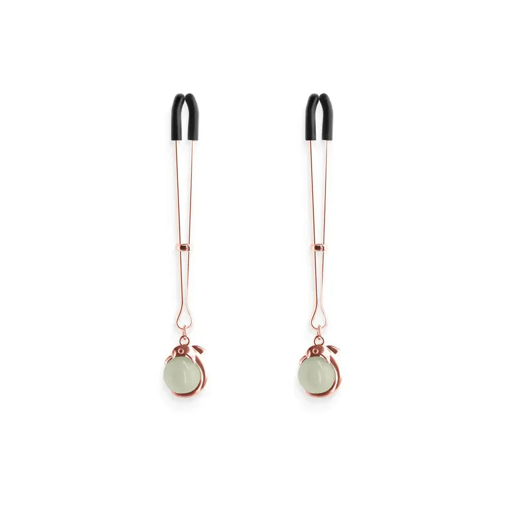 Bound Glow in the Dark Nipple Clamps G1 - Rose Gold