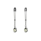 Bound Glow in the Dark Nipple Clamps G1 - Gunmetal Silver