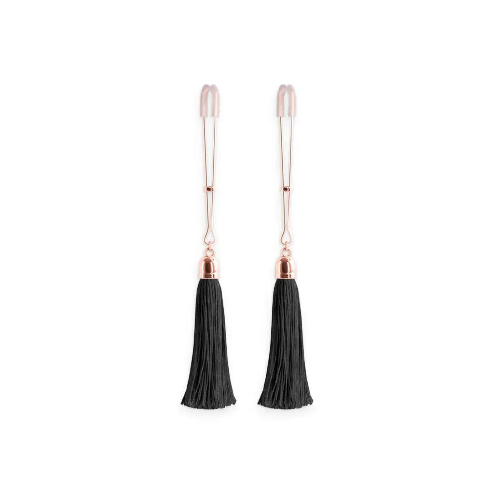 Bound Tassel Nipple Clamps T1 - Black