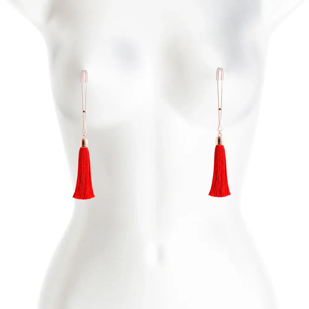 Bound Tassel Nipple Clamps T1