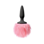 NS Novelties Bunny Tails Mini Butt Plug - Silicone Fantasy Tail Pink