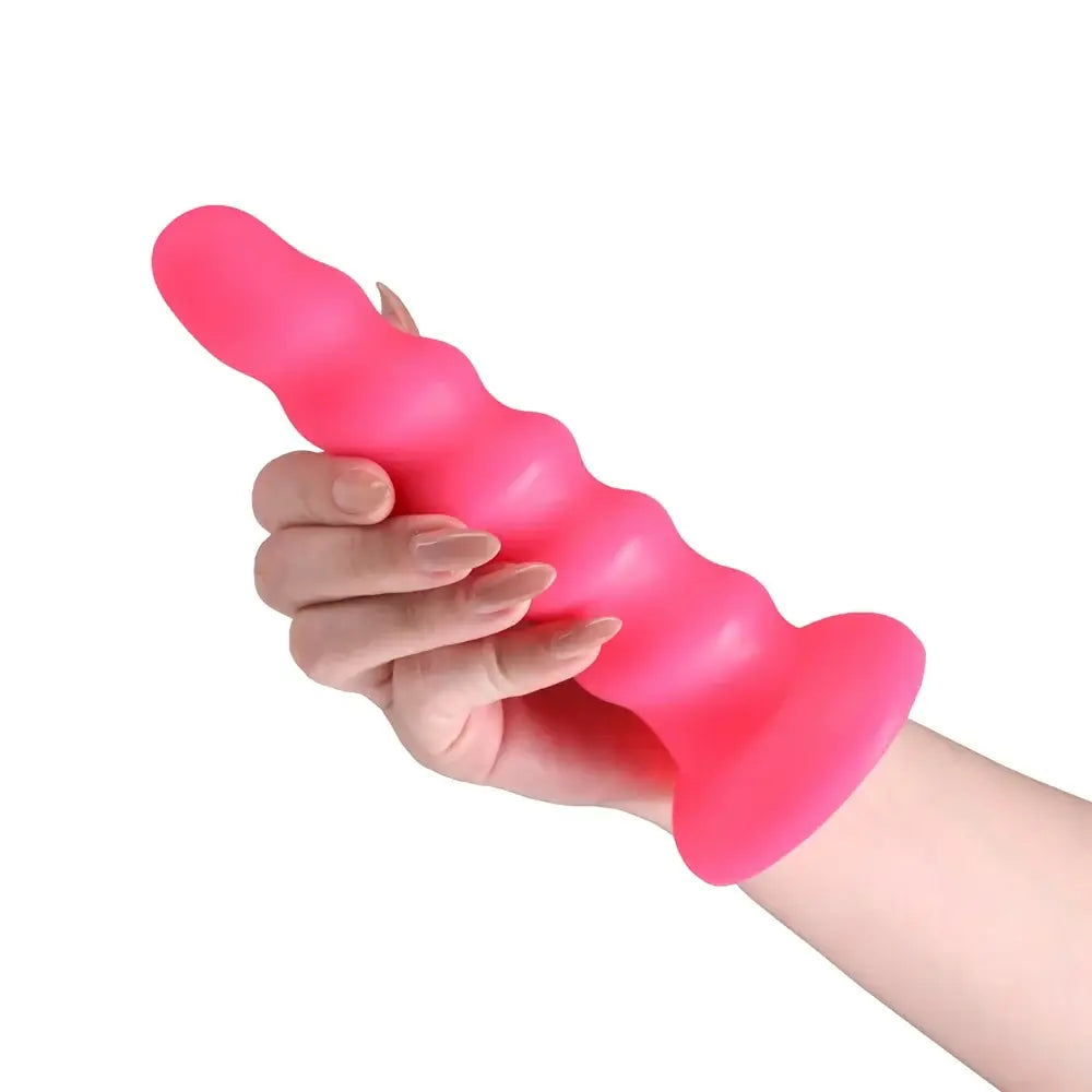 NS Novelties Colours Twist Silicone Dildo – 6.5’’ Flexible Suction Cup Hot Pink