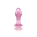 Crystal Gem Glass Anal Plug - Pink - Butt