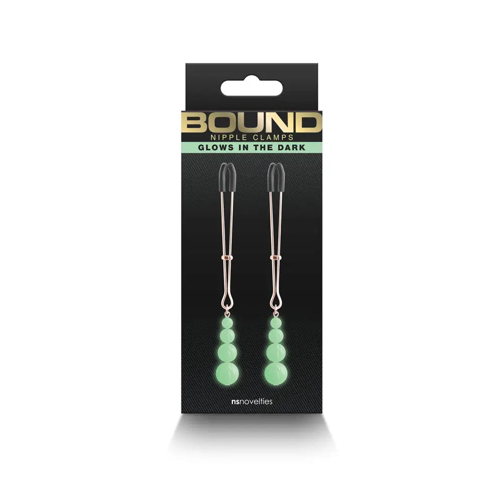 Bound Glow in the Dark Nipple Clamps G2