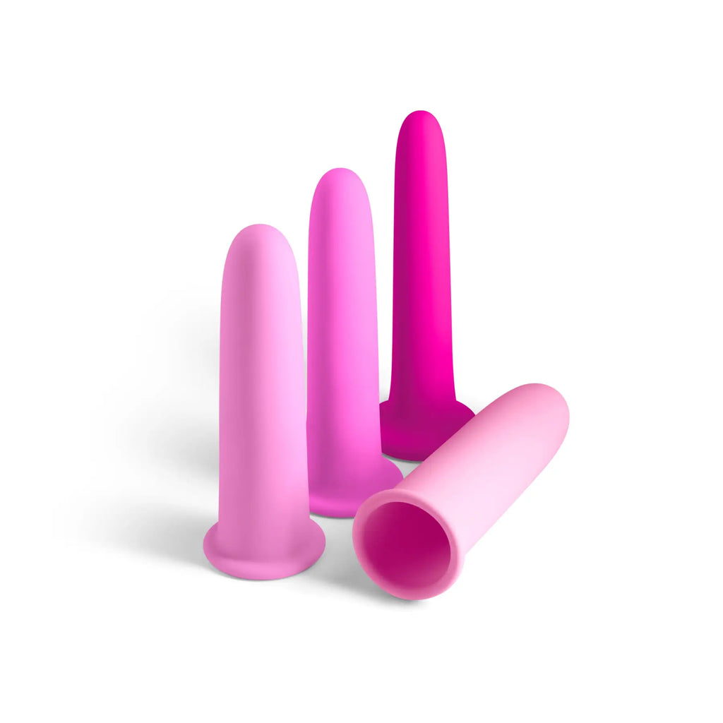 NS Novelties INYA Gliders 4-Piece Stackable Silicone Dilator Set - Body-Safe Pink