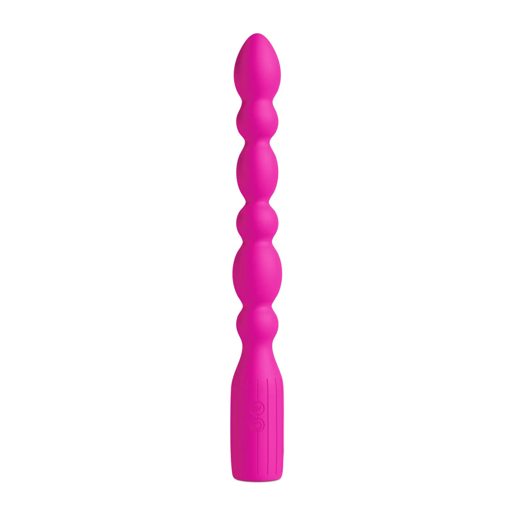 NS Novelties INYA Prime Vibrating Beads - 8.5’’ Rechargeable Anal with 3 Speeds & 6 Functions Hot Pink