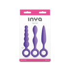 NS Novelties INYA Trio Kit - 3-Piece Silicone Anal Plug Set for Beginners Purple