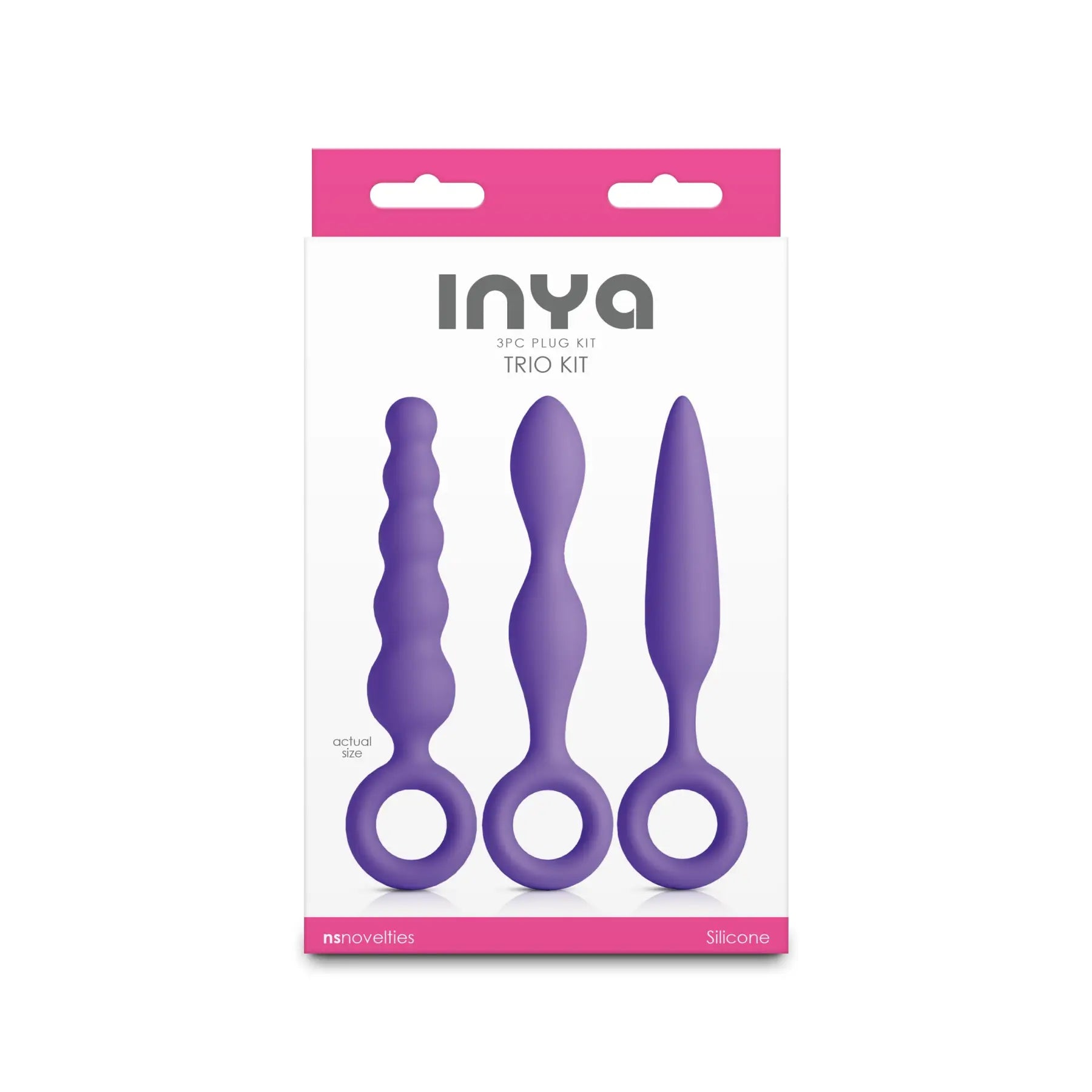NS Novelties INYA Trio Kit - 3-Piece Silicone Anal Plug Set for Beginners Purple