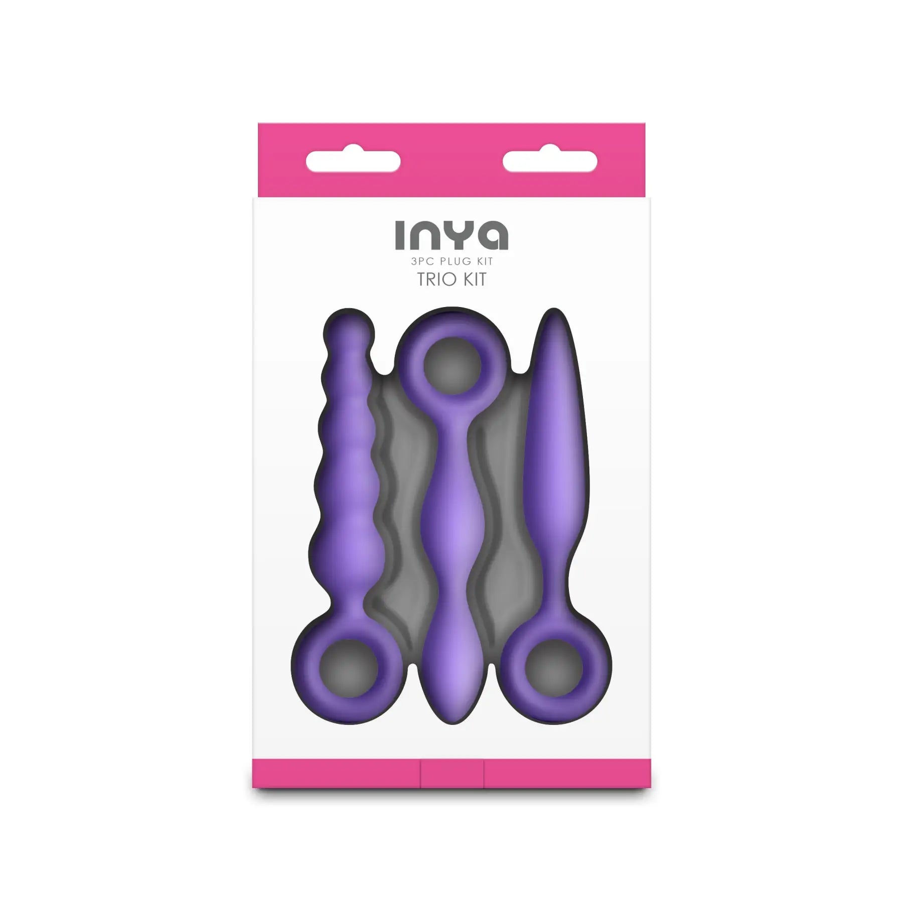 NS Novelties INYA Trio Kit - 3-Piece Silicone Anal Plug Set for Beginners Purple
