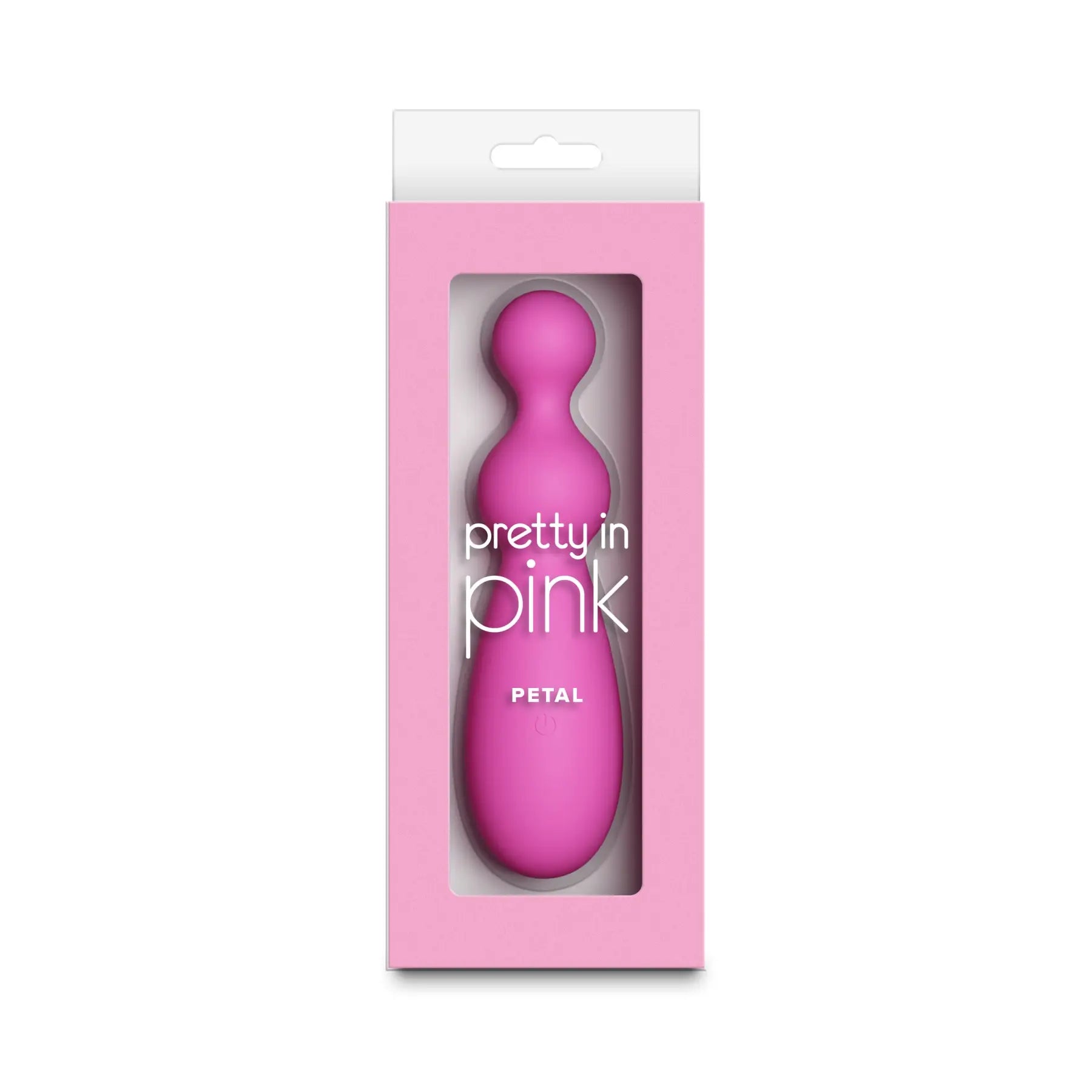 NS Novelties Petal Beaded Silicone Vibrator with Digital Display - Rechargeable & Waterproof Pink