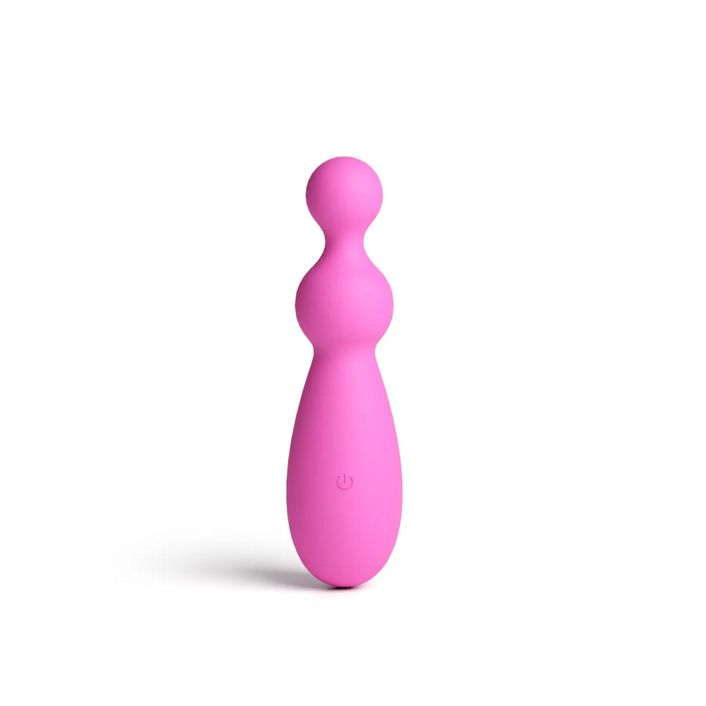 NS Novelties Petal Beaded Silicone Vibrator with Digital Display - Rechargeable & Waterproof Pink