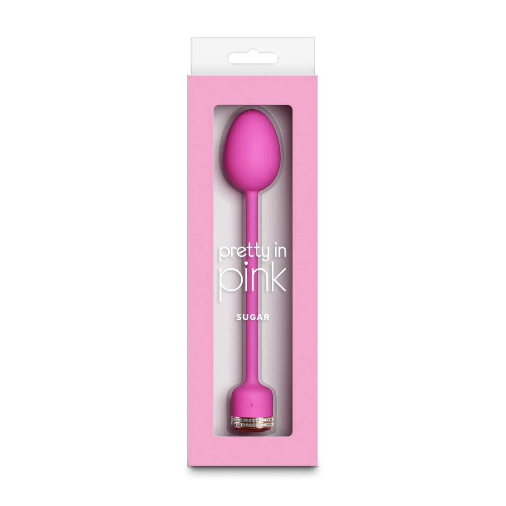 NS Novelties Pretty In Pink Sugar Vibrating Egg - 10 Modes USB Rechargeable