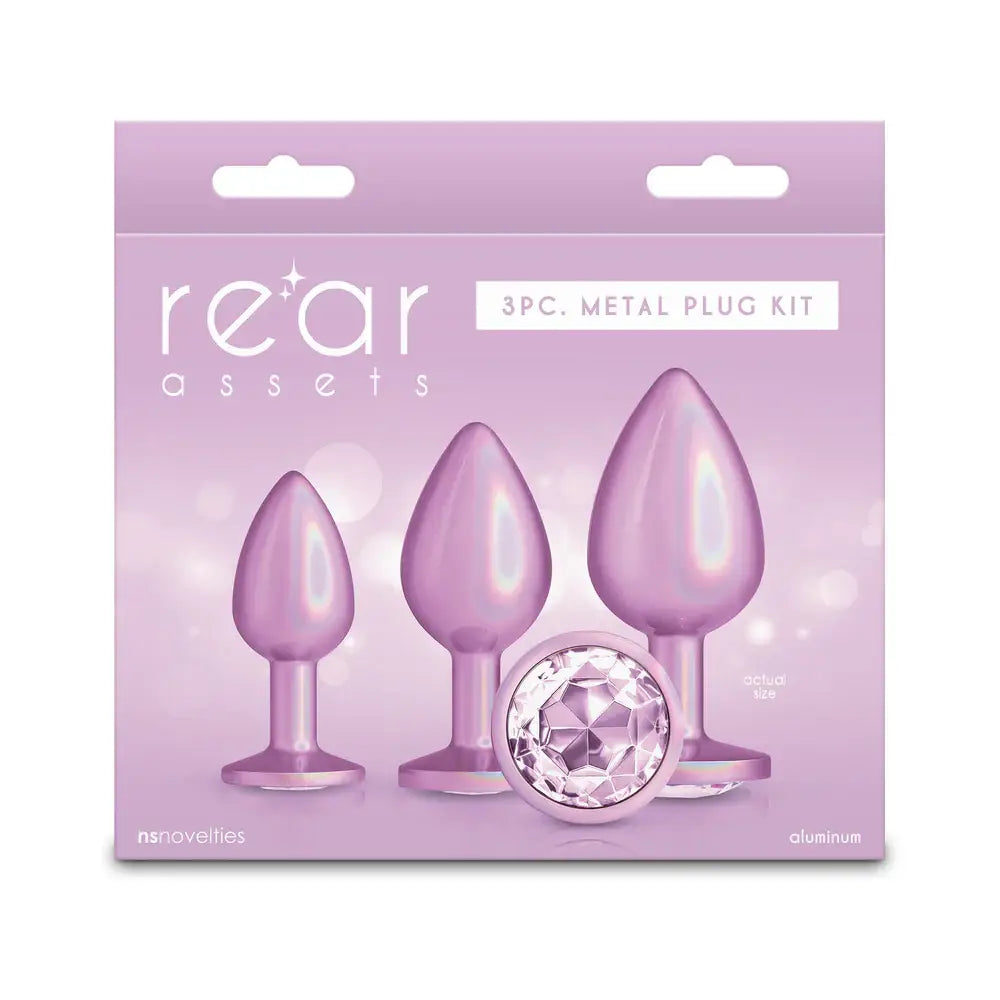 NS Novelties Rear Assets 3-Piece Metal Plug Kit - Rolik®