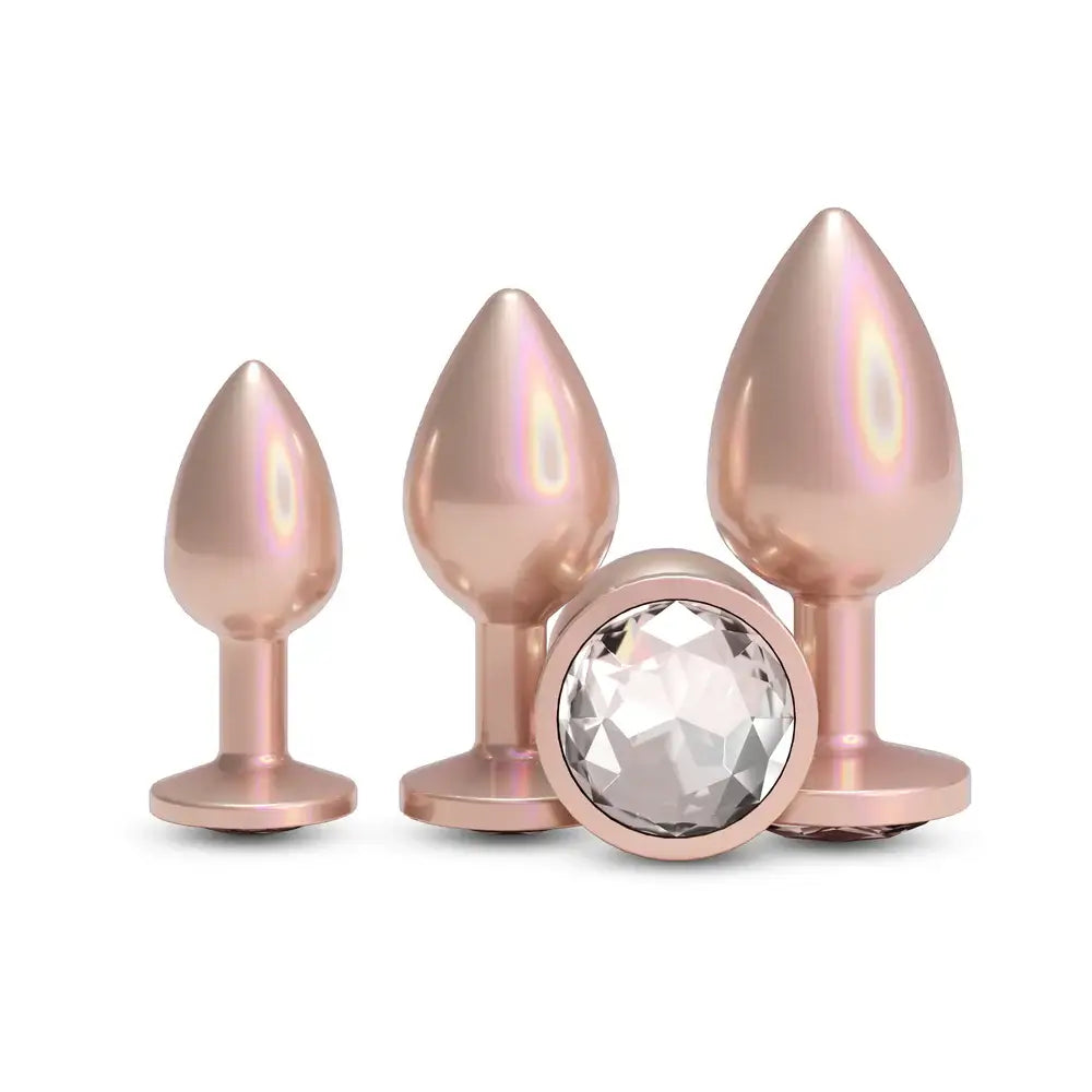 Rear Assets 3 Piece Metal Plug Kit Champagne Butt