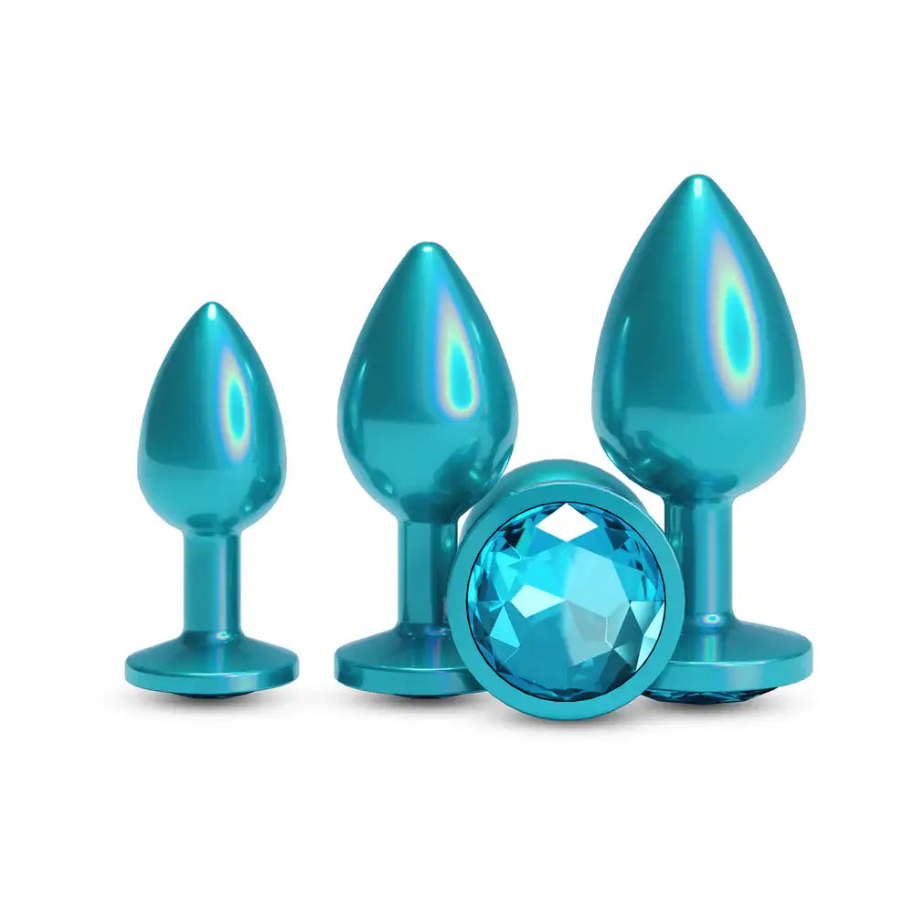 Rear Assets 3 Piece Metal Plug Kit Teal Butt